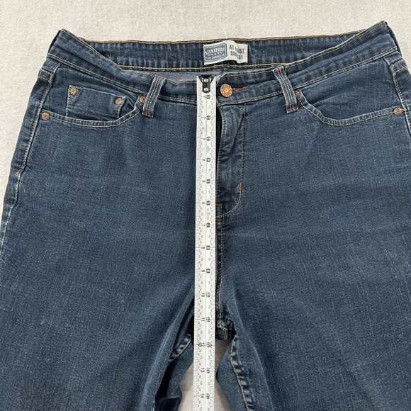 Signature by Levis At Waist Bootcut Blue Denim Flare Jeans Womens 14 Short 32X28 - Picture 9 of 11